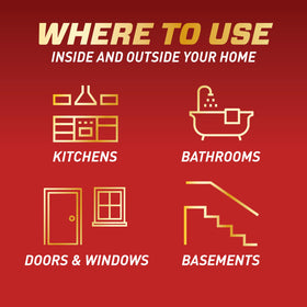 Ortho Home Defense kitchen-bathroom use on indoor non-porous surfaces.