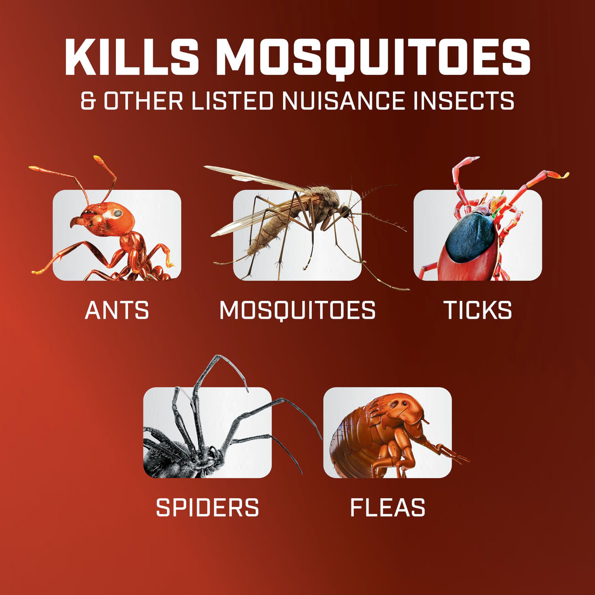 Ortho Home Defense label shows insects killed, including mosquitoes and more.