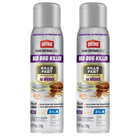 Ortho Home Defense Max Bed Bug Killer spray targets bed bugs for quick relief.