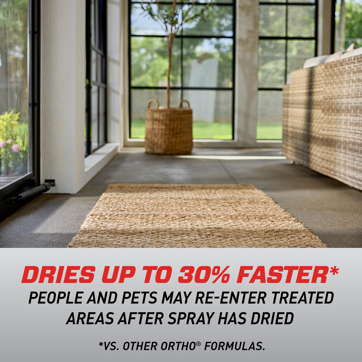 Ortho Home Defense Max indoors bathroom use helps deter pests