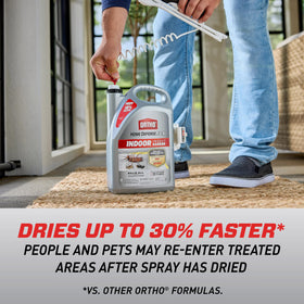 Ortho Home Defense Max spider-kill action for indoor areas.