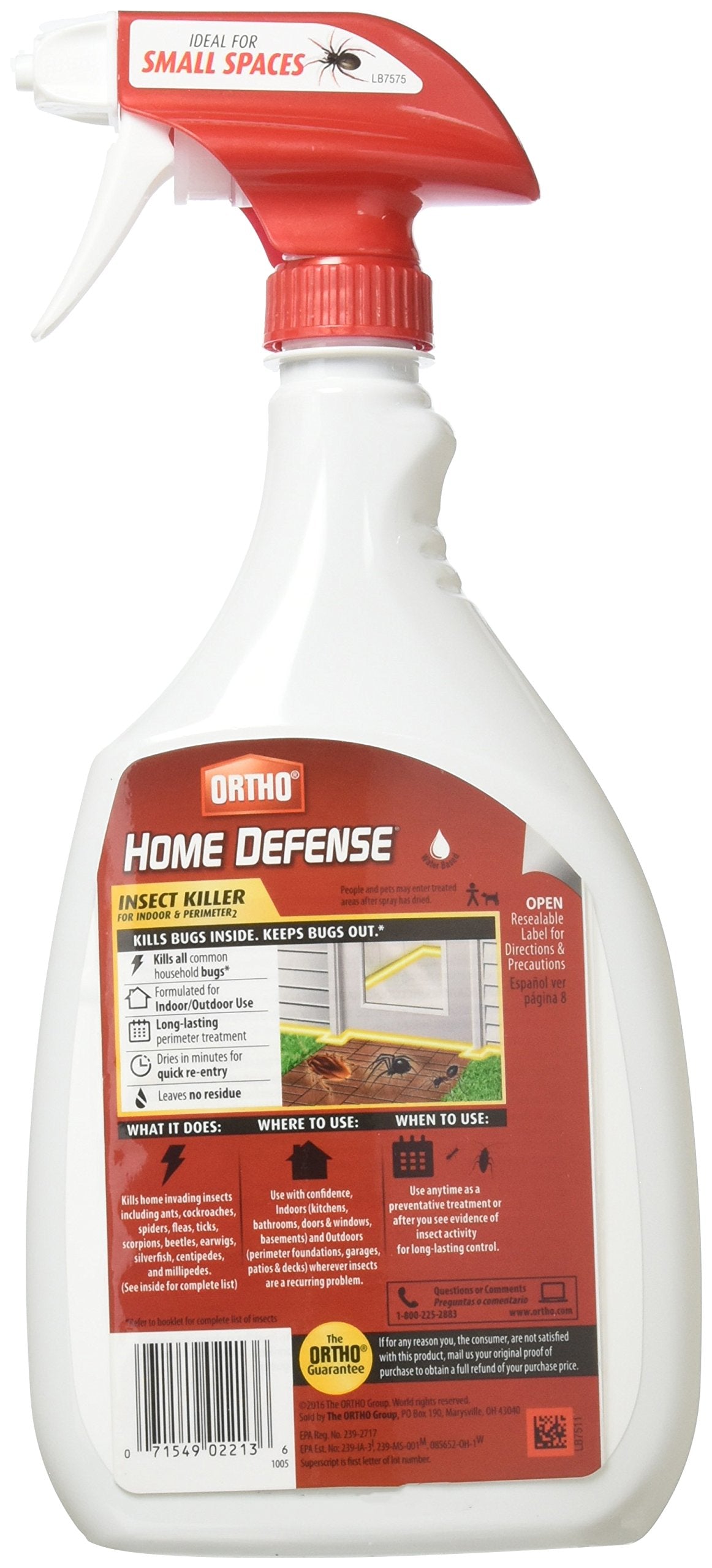 Ortho Home Defense MAX 24 oz bottle ready for odor free indoor pest control