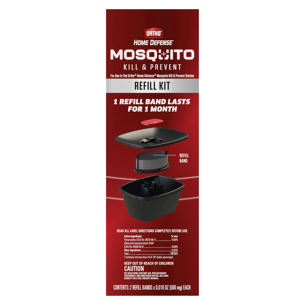 Ortho Home Defense refill band outdoors ready for mosquito control.