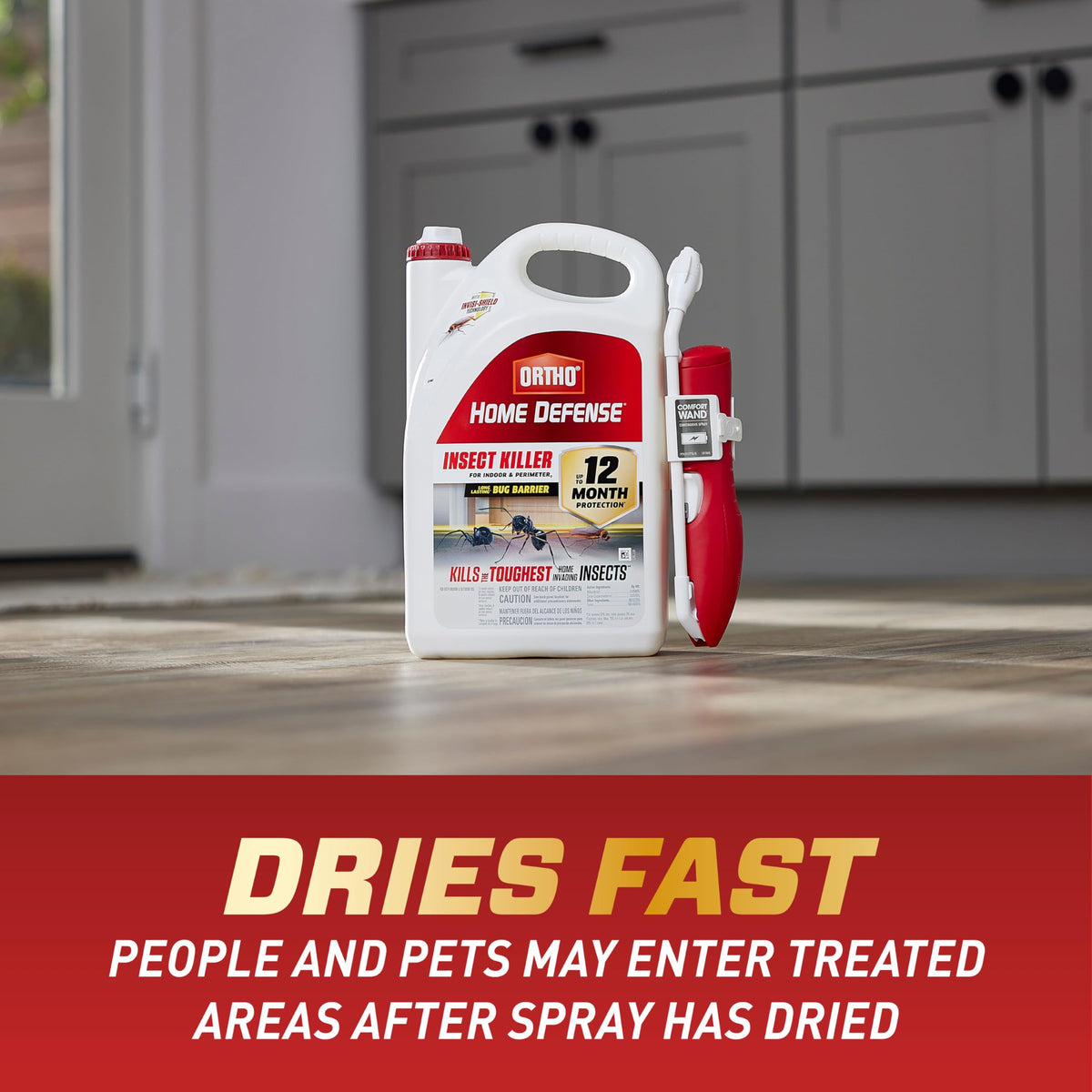 Ortho Home Defense exterior application on patios and garages for broader coverage