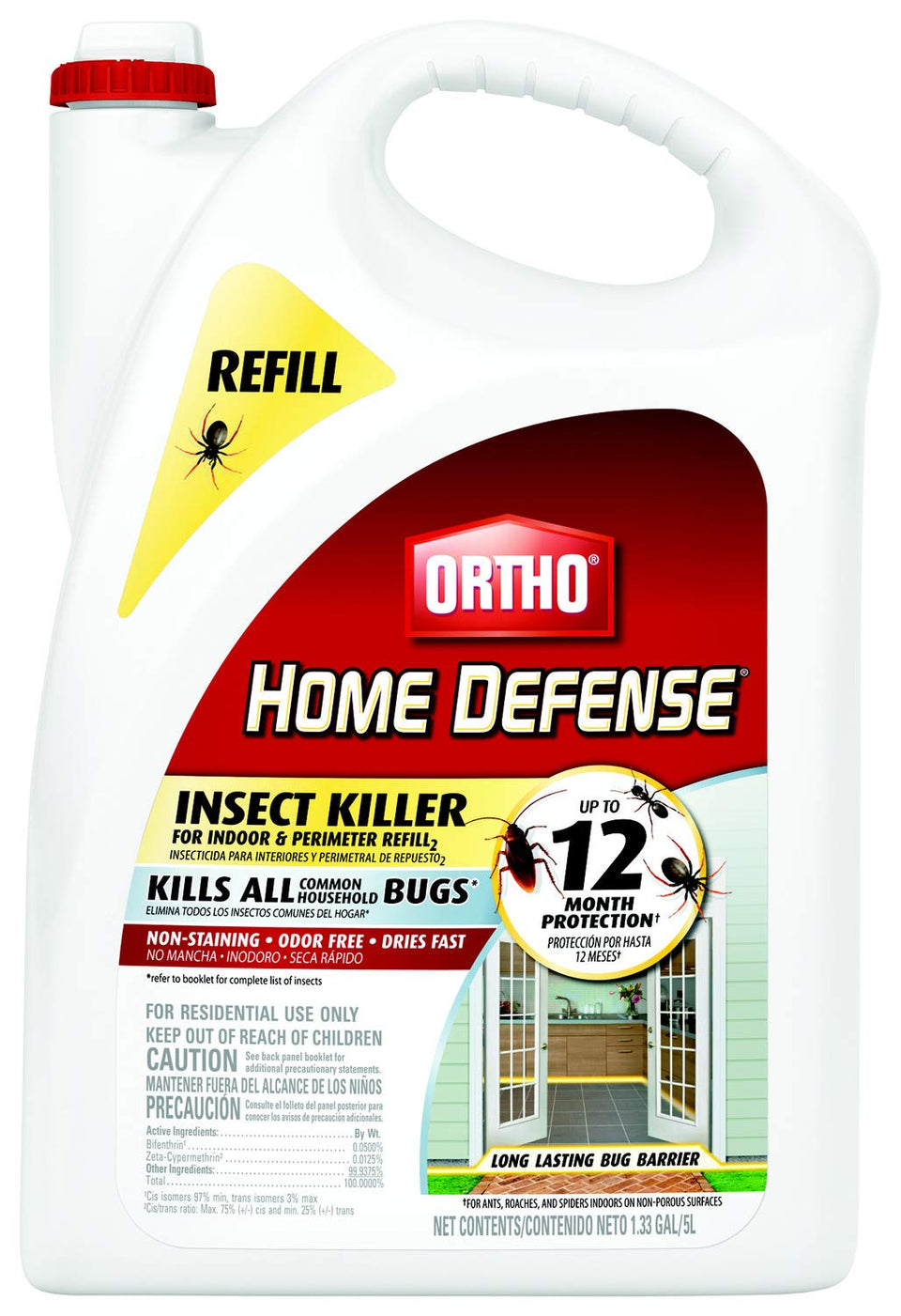 Ortho Home Defense refill bottle ready for long-lasting indoor protection.