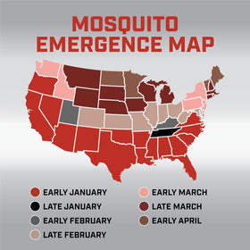 Lawn setting showing reduced mosquitoes with the refill kit.