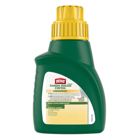 Ortho MAX concentrate label close-up showing disease protection information.
