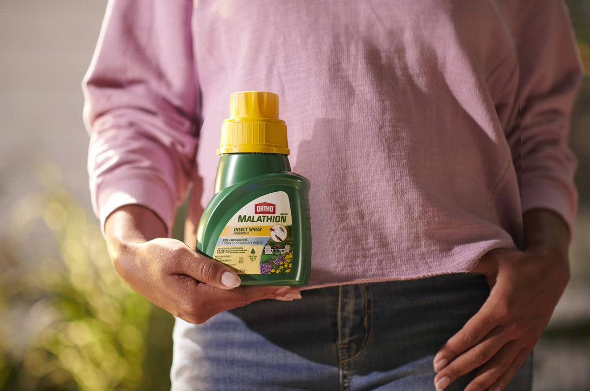 Fruits, citrus, and vegetables prepared for protection with Ortho MAX Malathion.