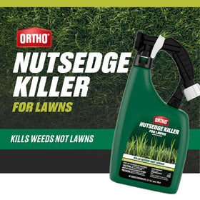 Ortho hose-end sprayer attached for easy lawn application with Nutsedge Killer.