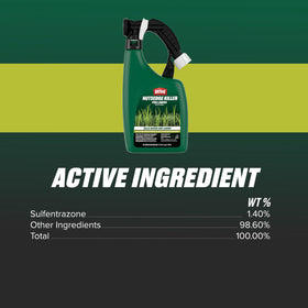 Ortho Nutsedge Killer label with clear usage directions for safe application.