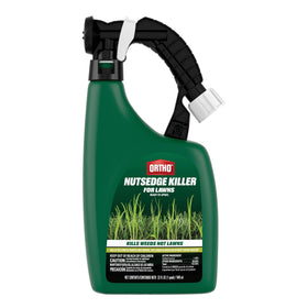 Ortho Nutsedge Killer for Lawns bottle ready-to-spray for targeted weed control.