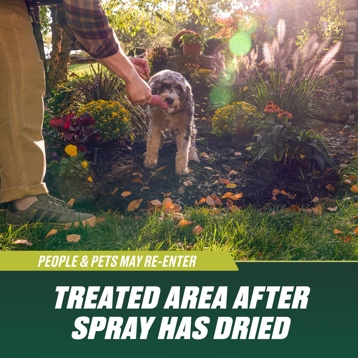 Safety note: keep kids and pets away until spray dries after application.