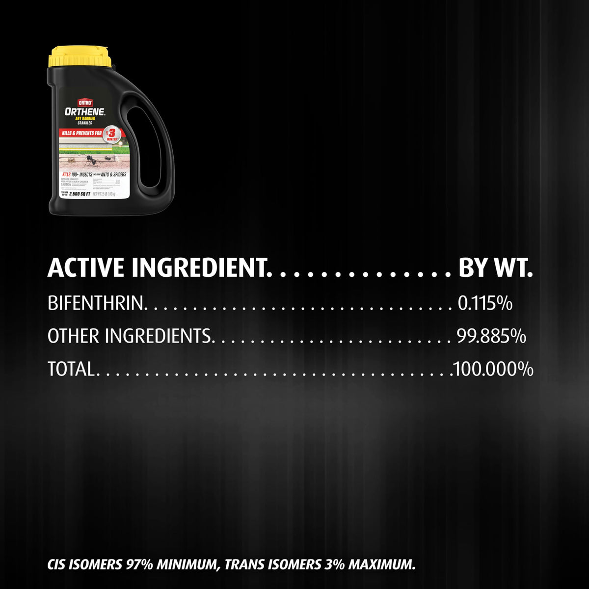 Outdoor perimeter protection with Ortho Orthene Ant Barrier Granules