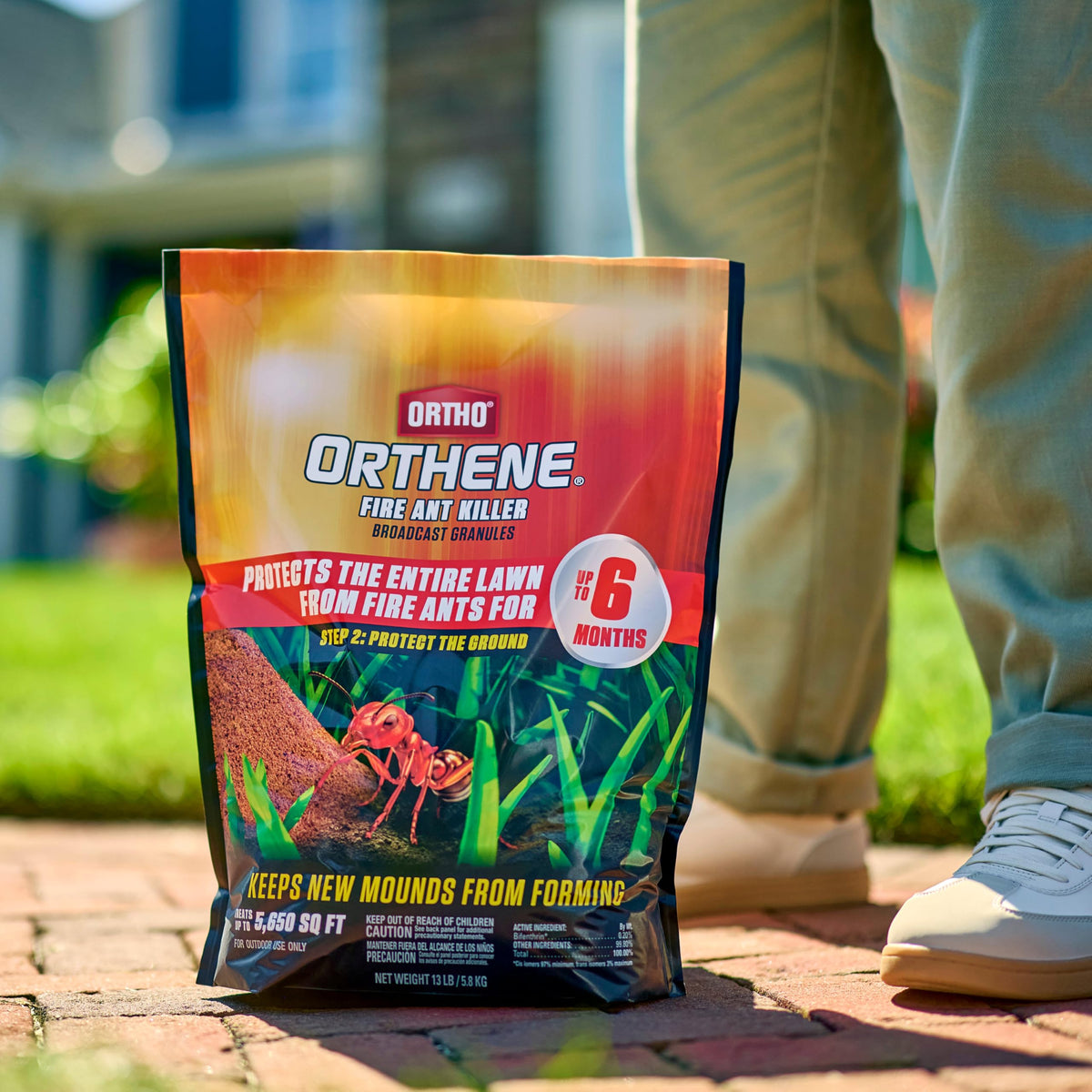 Ortho Orthene helps reduce new mound formation when applied lawn-wide.