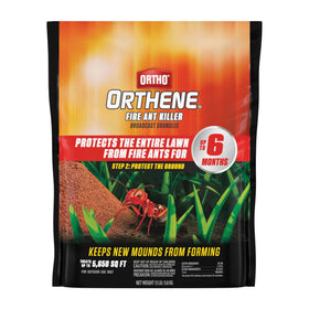Ortho Orthene broadcast granules provide broad lawn protection for up to six months.