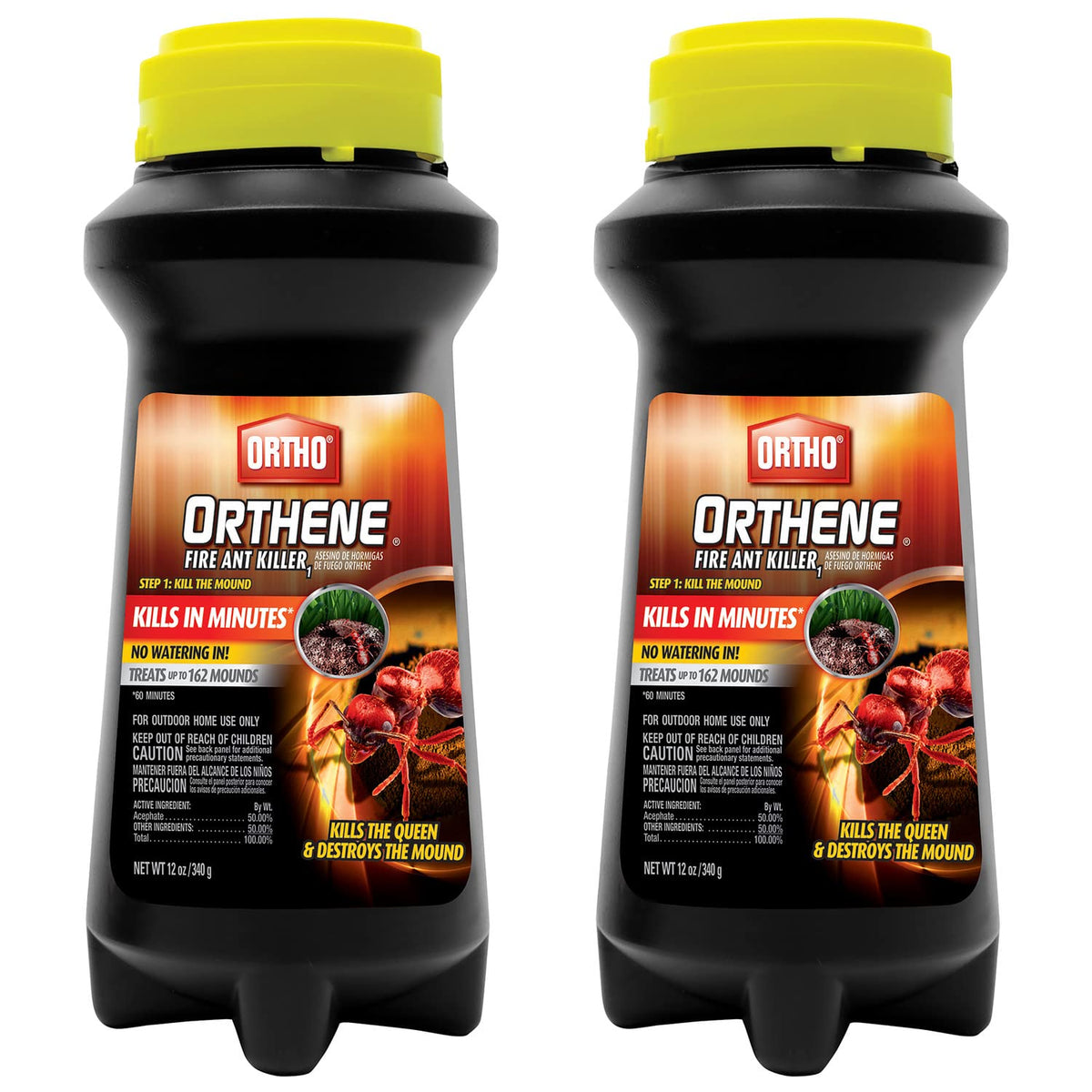 Ortho Orthene Fire Ant Killer bottle for mound treatment in your lawn.