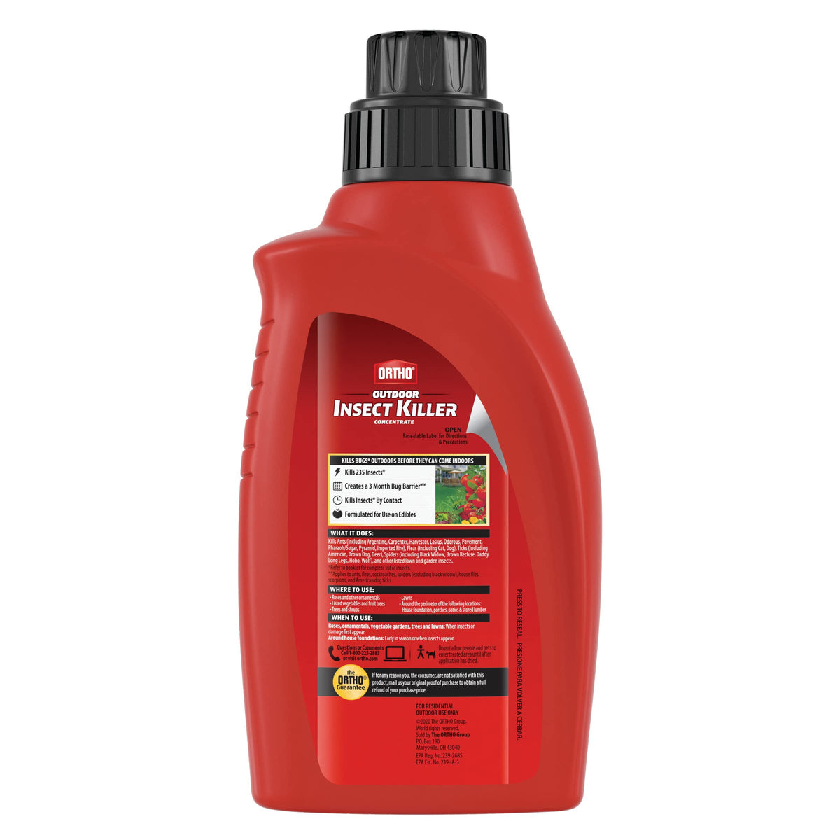 Ortho Outdoor Insect Killer Concentrate tank sprayer for efficient outdoor applications