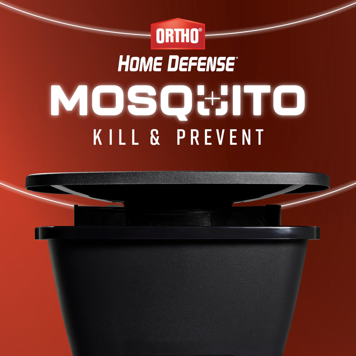 Ortho outdoor station in yard ready for targeted mosquito control near bushes