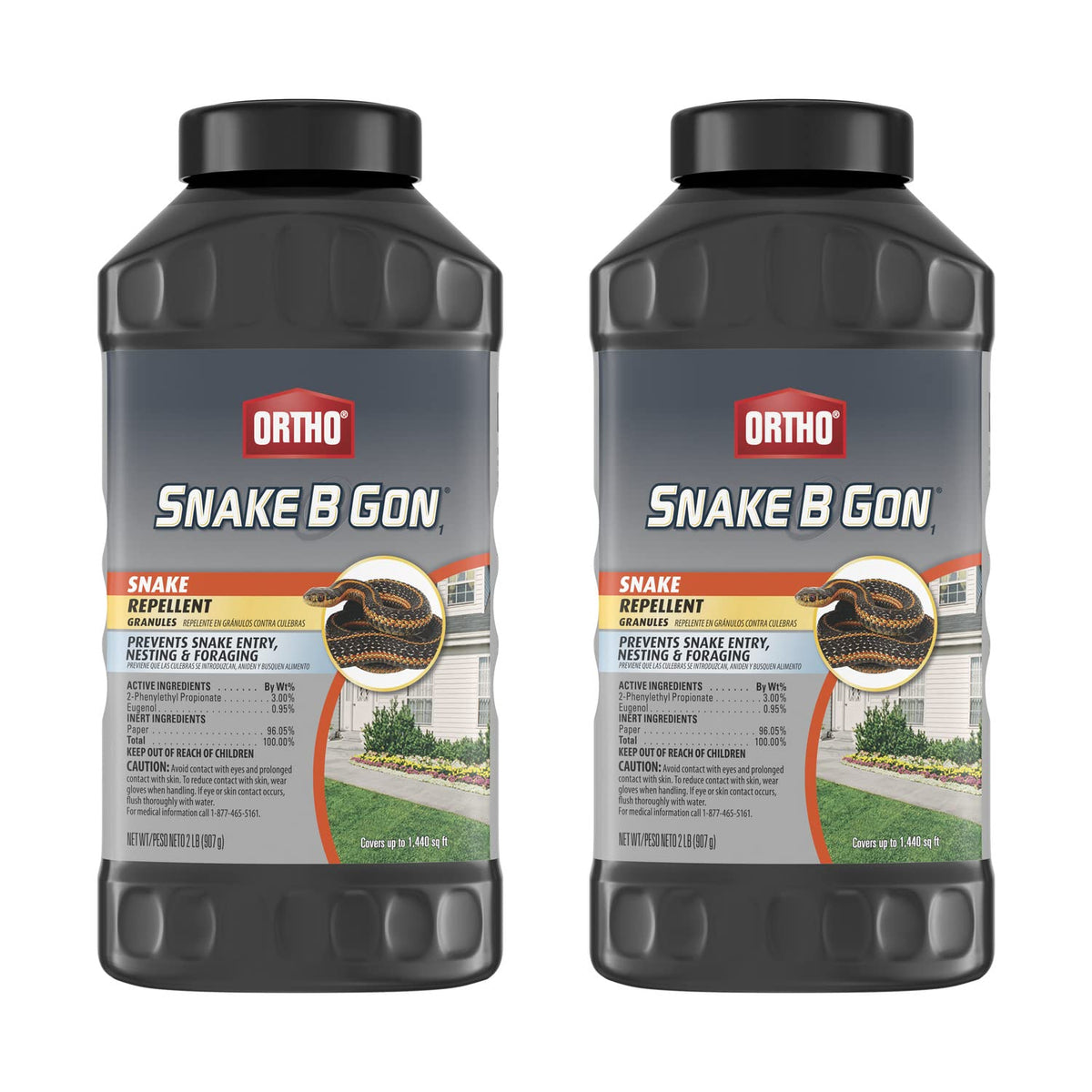 Ortho Snake B Gon1 bottle ready to shake for outdoor deterrence