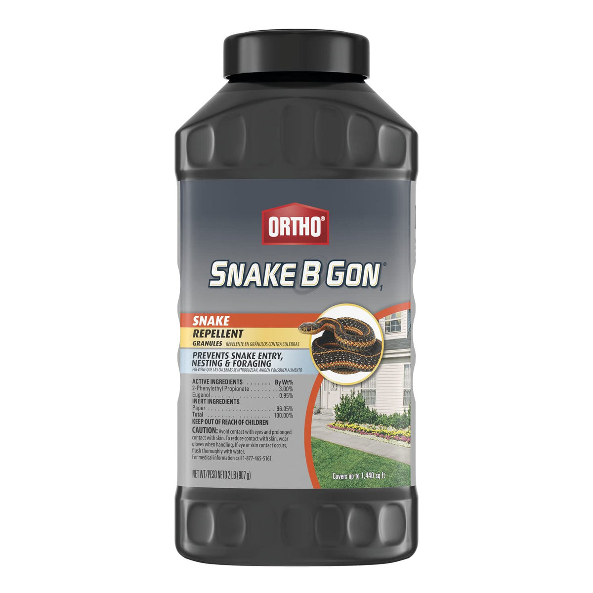 Ortho Snake B Gon1 granules for ground dispensing deter snakes around your yard
