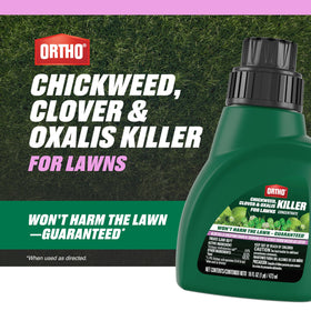 Ortho Chickweed, Clover & Oxalis Killer for Lawns in a tank sprayer applying to turf.