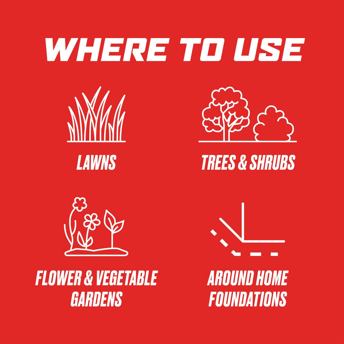 Ortho vegetable gardens, trees, and lawns being treated with concentrate