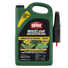 Ortho WeedClear bottle with trigger sprayer for easy lawn weed control.
