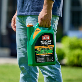 Ortho WeedClear dandelion-control bottle clears dandelions and similar weeds