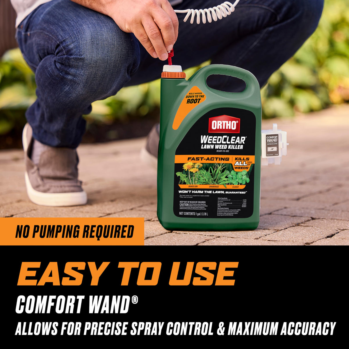 Ortho WeedClear works on Bermudagrass, Fescues, Kentucky Bluegrass and more.