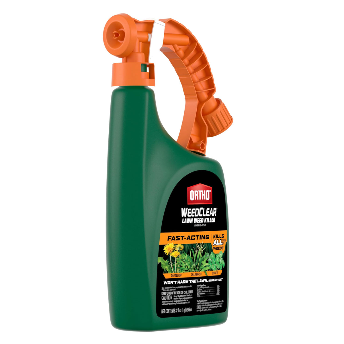 Ortho WeedClear on crabgrass in turf supports a healthier, more uniform lawn.