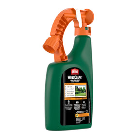 Ortho WeedClear targets dandelion weeds in a sunny lawn for faster weed reduction.