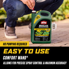 Rainproof formula dries quickly after application on lawn.