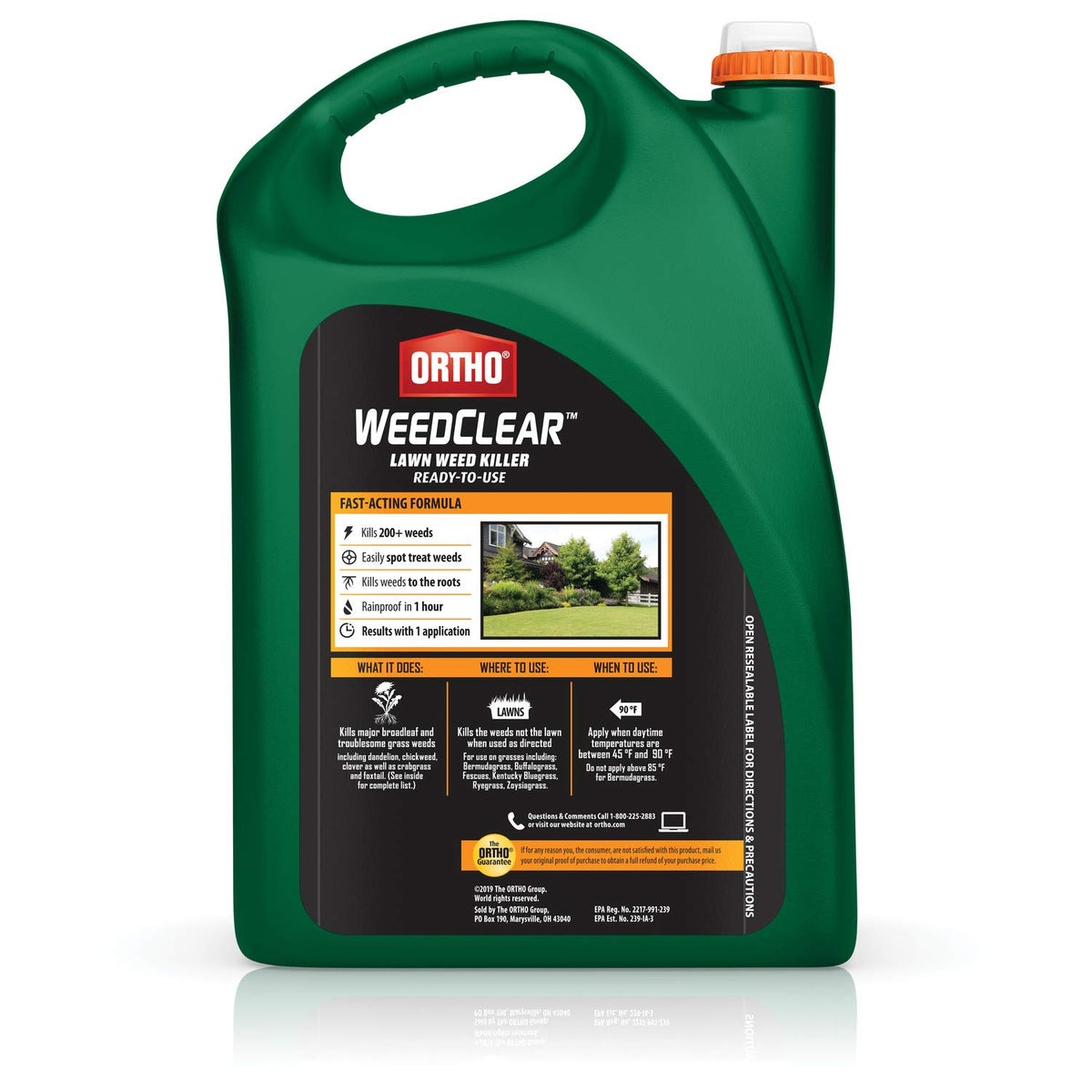 Ortho WeedClear refill-1-33-gal bottle provides ready-to-use weed control.