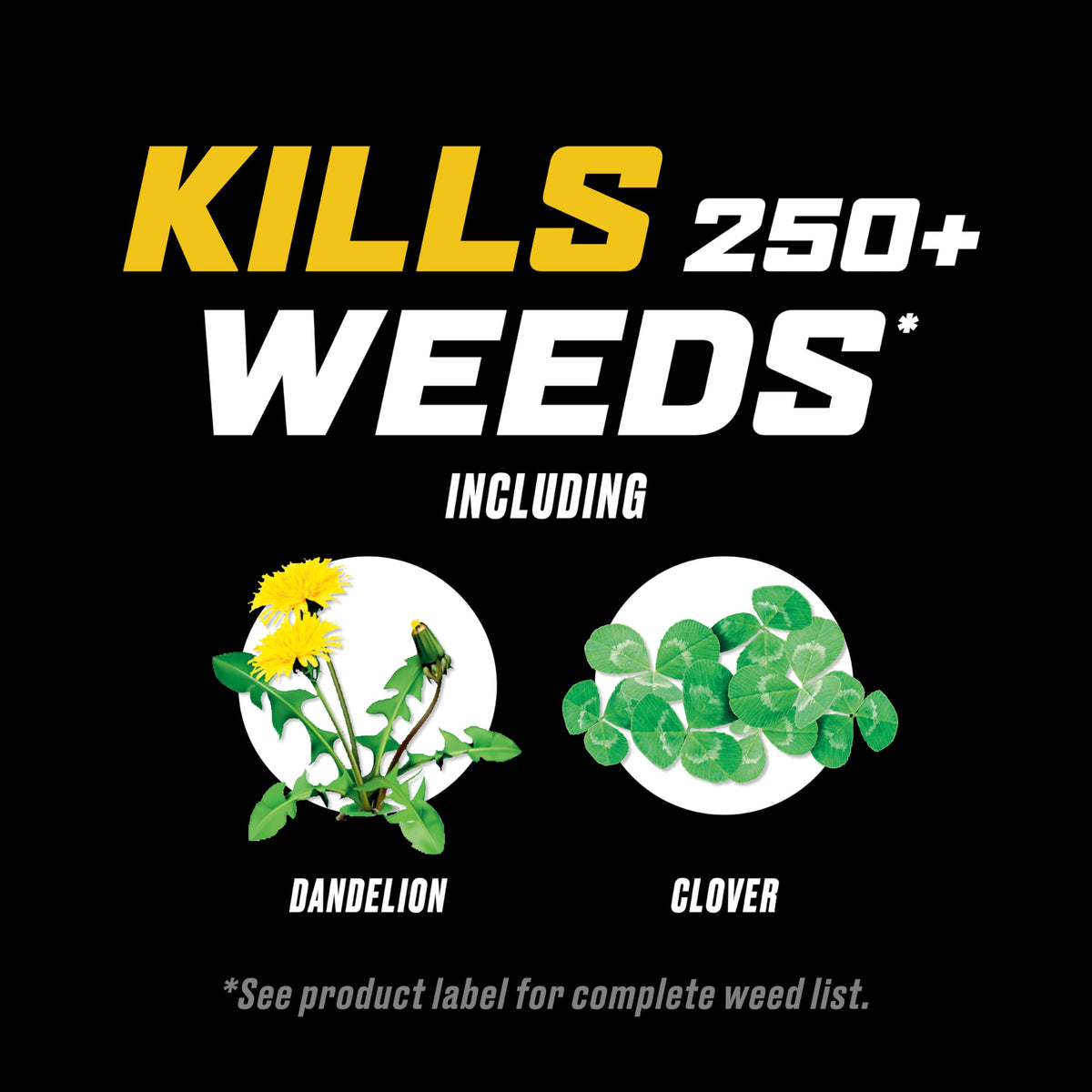 Adjust spray pattern for precise application over weed centers.