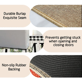 ORTIGIA easy-clean doormat; shake, hose, or vacuum for fast upkeep.