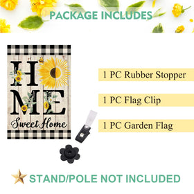 ORTIGIA Easy-install flag with top sleeve and anti-wind clip for stable display.