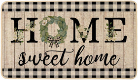 ORTIGIA Home Sweet Home doormat front view, a welcoming outdoor entry.