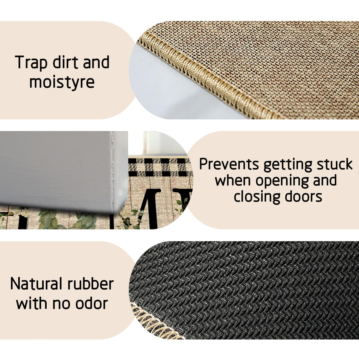 Patio doorway arrangement featuring ORTIGIA doormat for versatile placement.