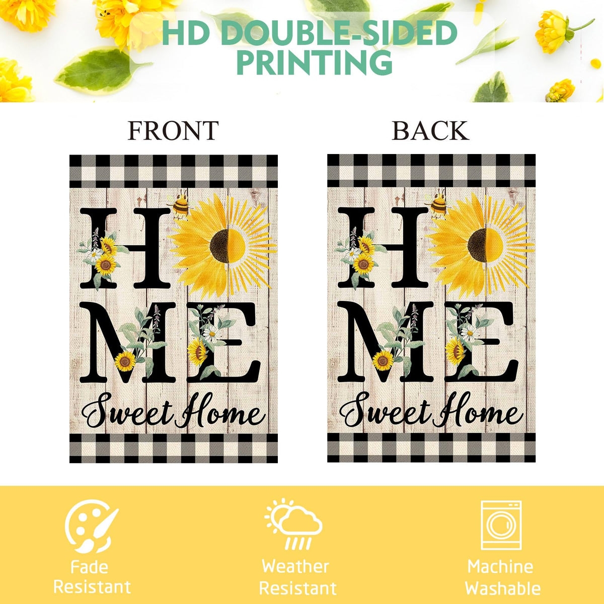 ORTIGIA Small yard flag ideal for porch, mailbox, or patio welcome display.