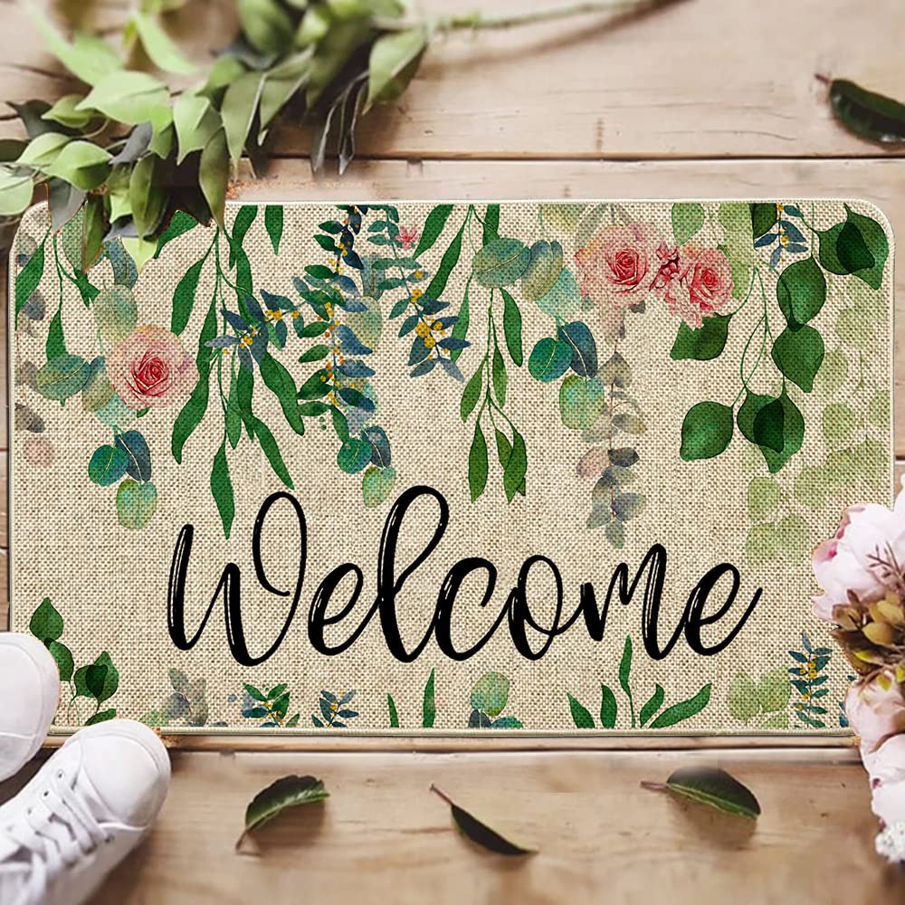 ORTIGIA spring-summer doormat floral design greets guests with vibrant color and easy maintenance.