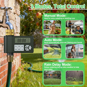 Ortis timer in automatic mode delivering hands-free irrigation.