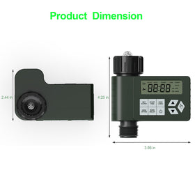 Ortis timer on faucet installation image communicates simple setup and quick duty.