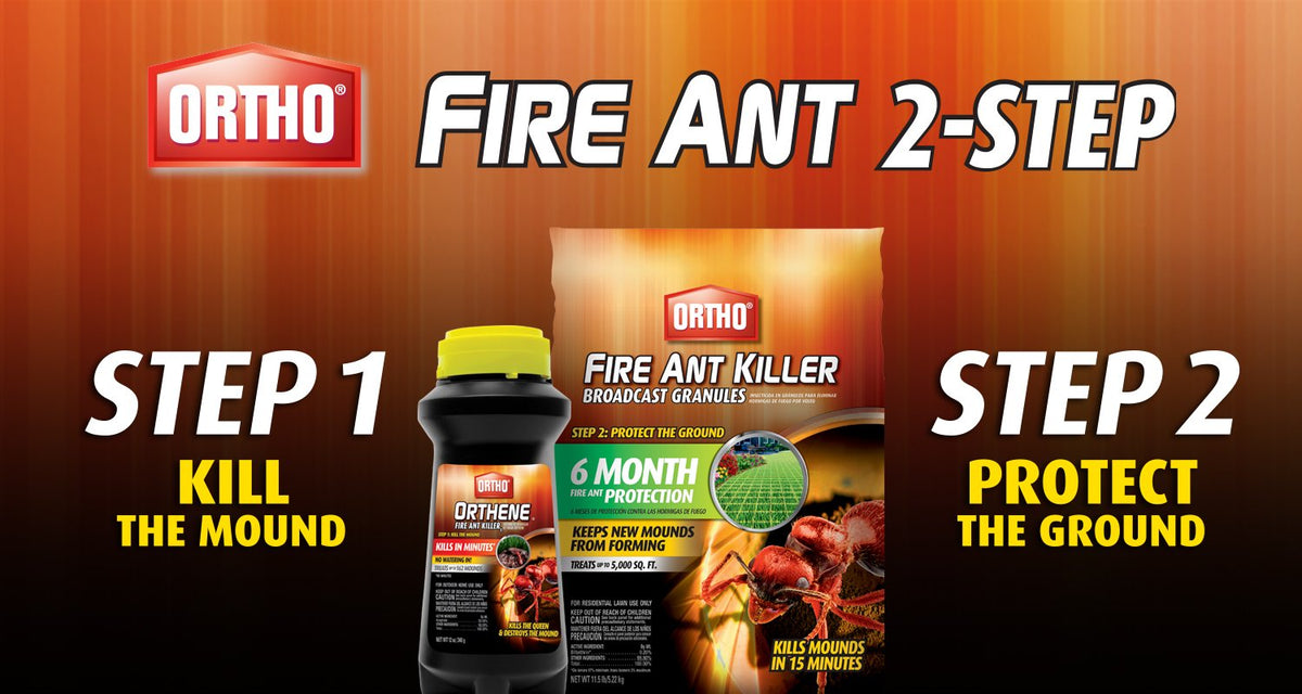 Ortho Fire Ant Killer Broadcast covers up to 5,650 square feet for larger yards