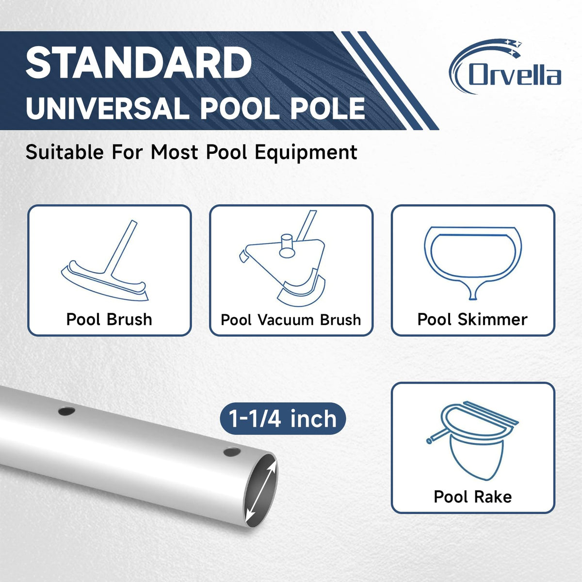 Orvella lightweight cleaning pole easy to handle