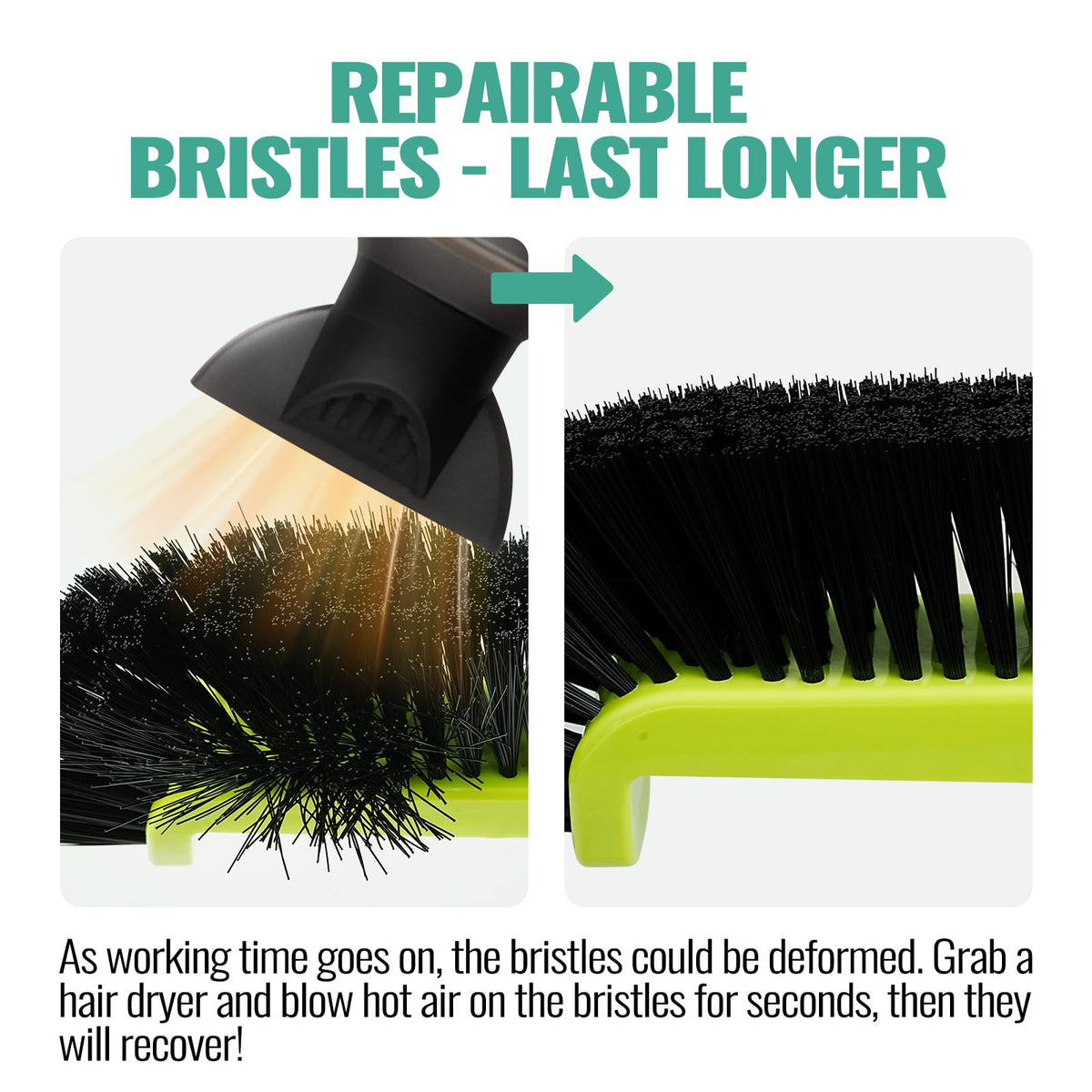 Ergonomic OSAMEDA pool brush head designed for comfortable everyday use.
