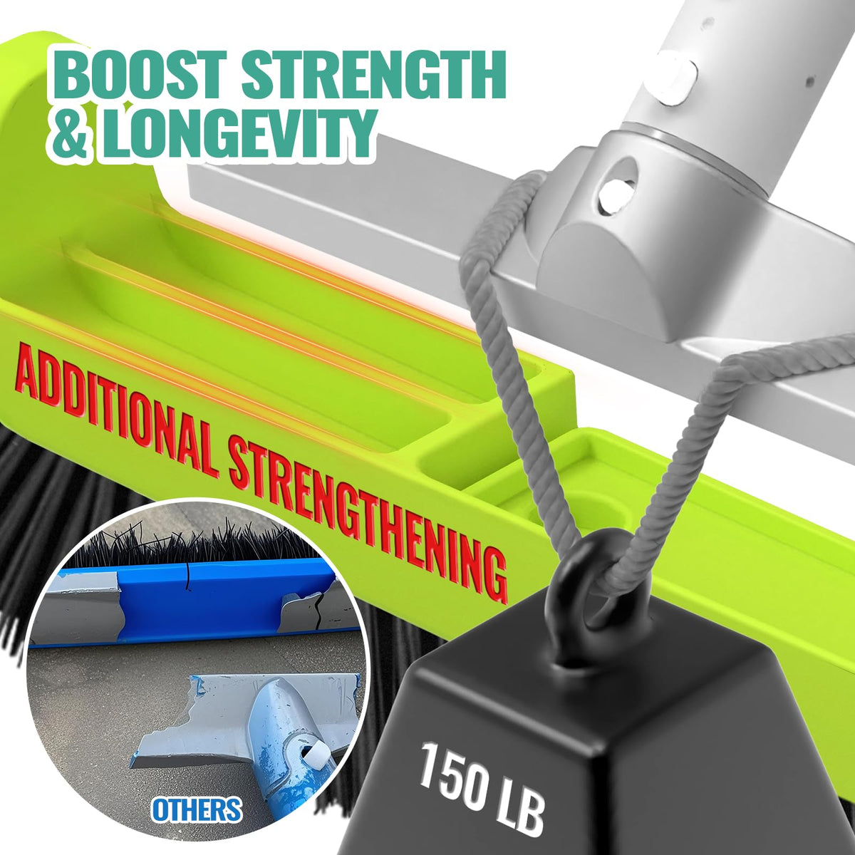 Durable bristles on the OSAMEDA brush head deliver high-efficiency scrubbing.