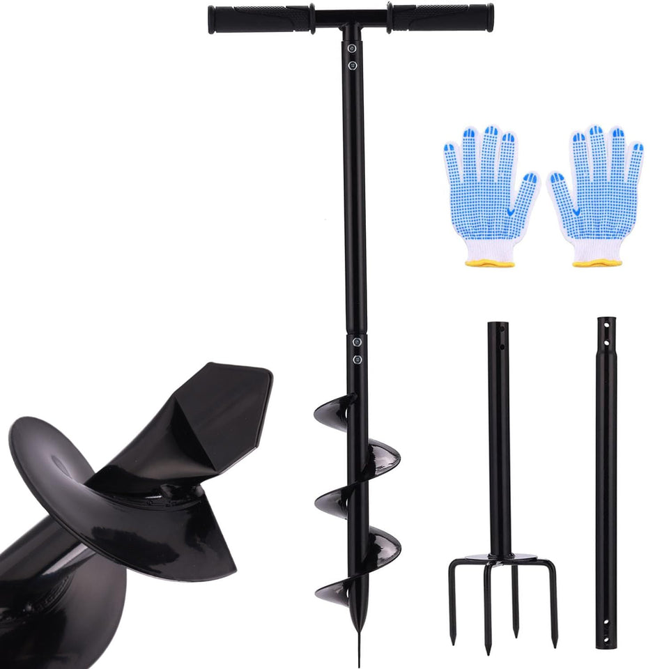 Oscorna 2-in-1 hand auger post hole digger for clean, precise fence holes.