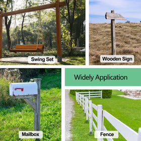 Oscorna two-pack post anchor system for quick outdoor post mounting