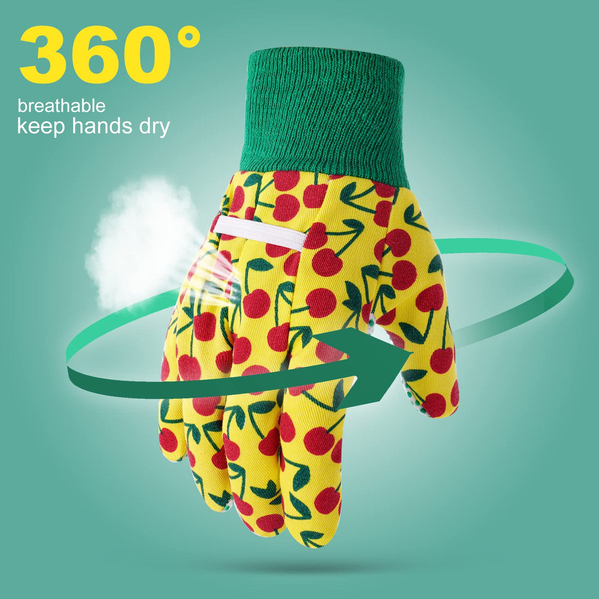 PVC grip on OSDUE gloves helps prevent slipping during digging and watering.