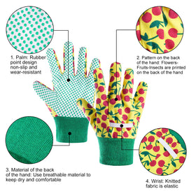 OSDUE kids gardening gloves with non-slip palm grip for confident digging.